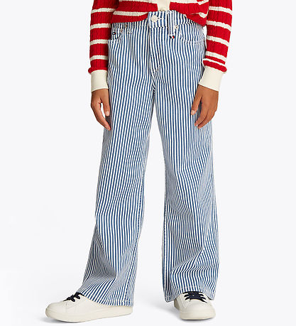 Tommy Hilfiger Jeans - Striped Gallaefni - Blár/Hvítur