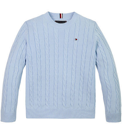 Tommy Hilfiger Bluse - Strick - Zopfmuster - Breezy Blue