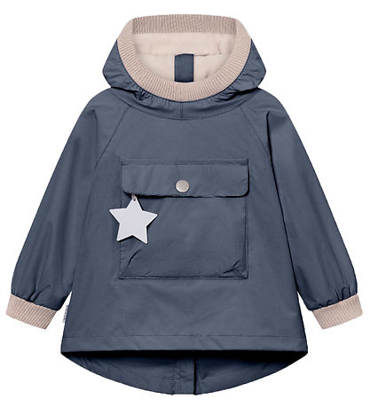 Mini A Ture Sumarjakki - MatBaby Vito Flís Anorak - Ombre Blu