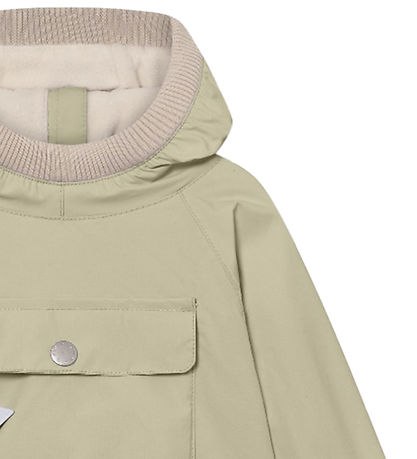 Mini A Ture Sumarjakki - MatBaby Vito Flís Anorak - Elm Green