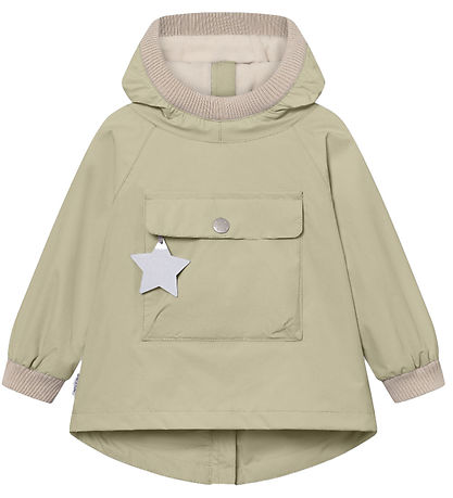 Mini A Ture Sumarjakki - MatBaby Vito Flís Anorak - Elm Green