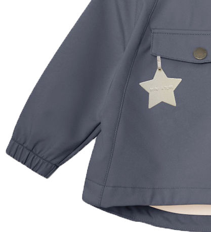 Mini A Ture Softshell Jacket w. Fleece - MatWai - Ombre Blue