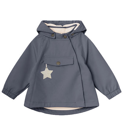 Mini A Ture Softshell Jacket w. Fleece - MatWai - Ombre Blue