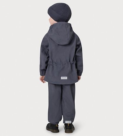 Mini A Ture Softshell Pants w. Fleece - MatAian - Ombre Blue