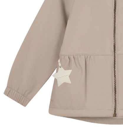 Mini A Ture Softshell Jacket w. Fleece - MatBriddi - Sesame