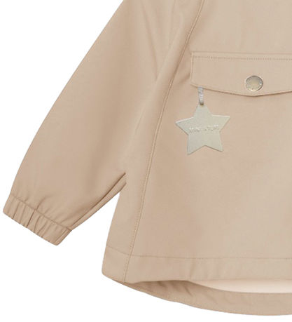 Mini A Ture Softshell Jacket w. Fleece - MatWai - Sesame