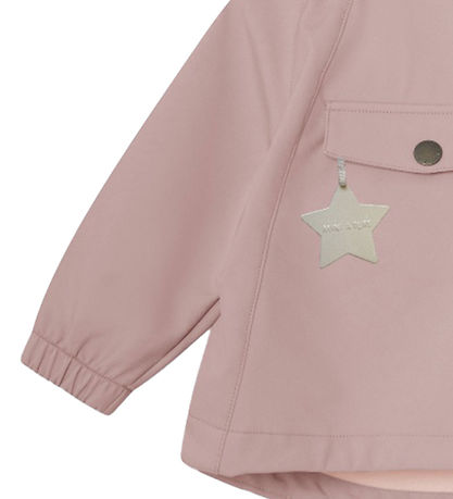 Mini A Ture Softshell Jacket w. Fleece - MatWai - Cloudy Rose