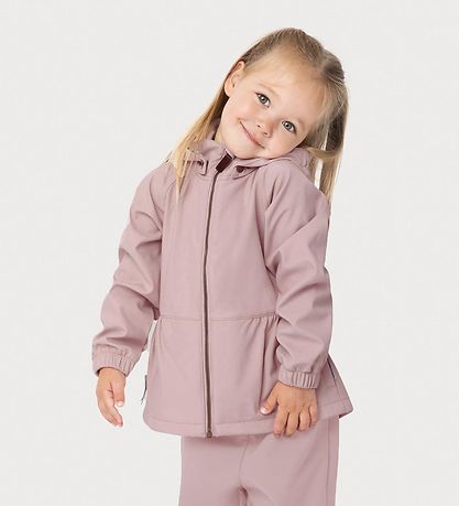 Mini A Ture Softshelljacka m. Fleece - MatBriddi - Cloudy Rose