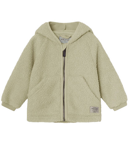 Mini A Ture Fleece Jacket - Teddy - MatLiff - Elm Green