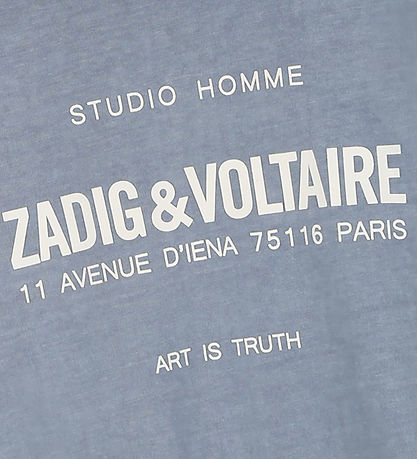 Zadig & Voltaire T-shirt - Lavender Blue w. Print