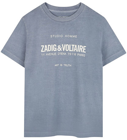 Zadig & Voltaire T-shirt - Lavender Blue w. Print