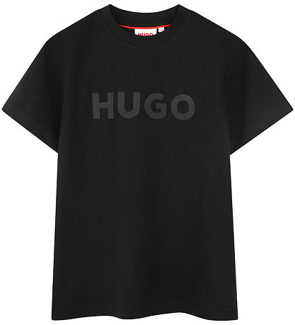 HUGO Stuttermabolur - Svart M. Lógó