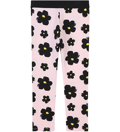 Little Marc Jacobs Leggings - Bleikt/Svart M. Blóm