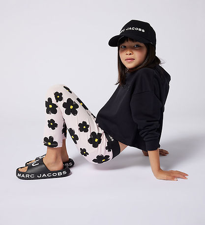Little Marc Jacobs Leggings - Bleikt/Svart M. Blóm