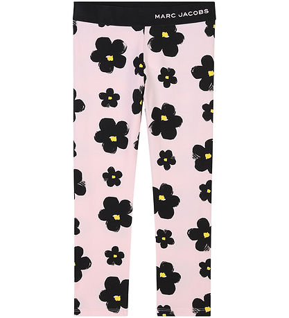 Little Marc Jacobs Leggings - Bleikt/Svart M. Blóm