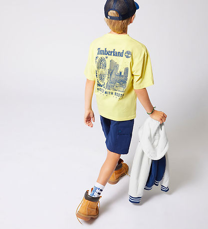 Timberland Stuttermabolur - Straw Yellow