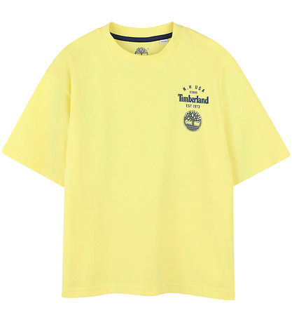 Timberland Stuttermabolur - Straw Yellow