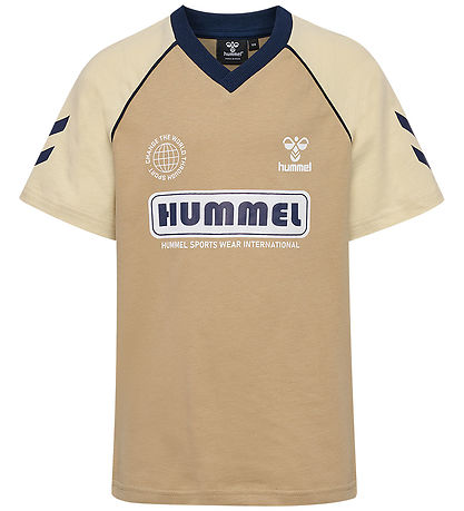 Hummel Stuttermabolur - hmlRolf - Kornstöngull M. Lógó mynstur