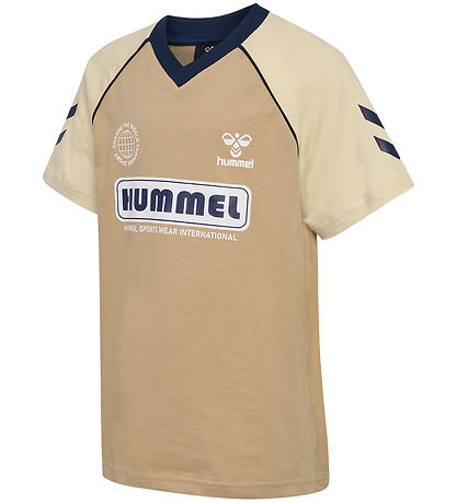 Hummel Stuttermabolur - hmlRolf - Kornstöngull M. Lógó mynstur