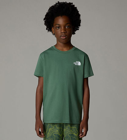 The North Face T-shirt - Box - Duck Green w. Print