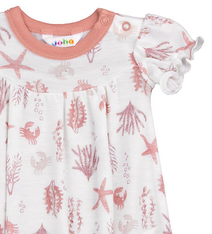 Joha Summer Romper - Wool - Pink w. Print