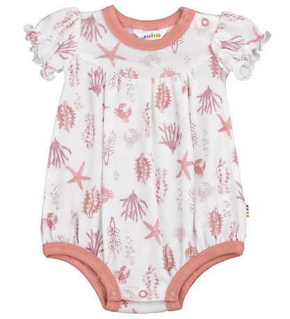 Joha Summer Romper - Wool - Pink w. Print