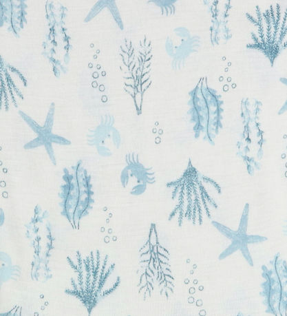 Joha Summer Romper - Wool - Light blue w. Print