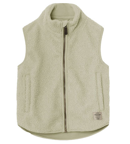 Mini A Ture Flísvesti - Teddy - MatBattal - Elm Green