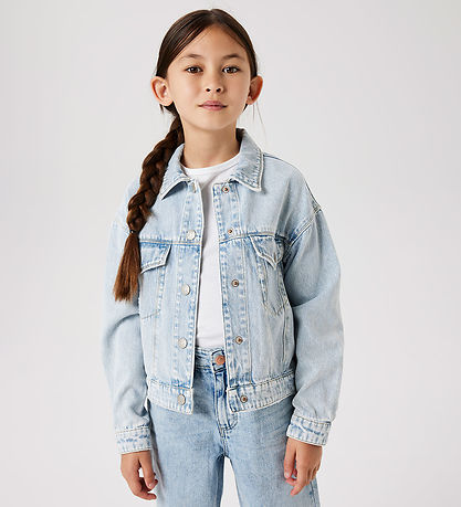 Name It Jeansjacke - Noos - NkfMila - Light Blue Gebleichter Den