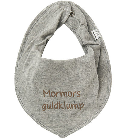 Name It Teething Bib - NbnYatte - Grey Melange