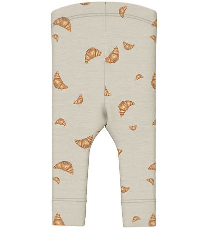 Name It Leggings - NbmTimothy - Peyote/Melange w. Croissants