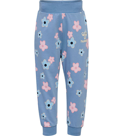 Hummel Sweatpants - hmlRinna - Bleknade Denim m. Blommor