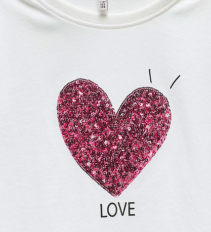 Kids Only T-shirt - KogCandy - Cloud Dancer/Love