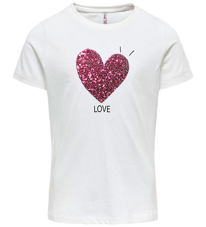 Kids Only T-shirt - KogCandy - Cloud Dancer/Love
