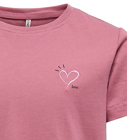 Kids Only Stuttermabolur - KogCandy - Heather Rose/Heart