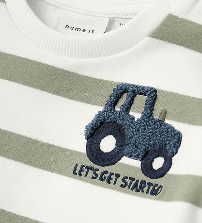 Name It Sweatshirt - NbmBevo - Tea w. Stripes/Tractor
