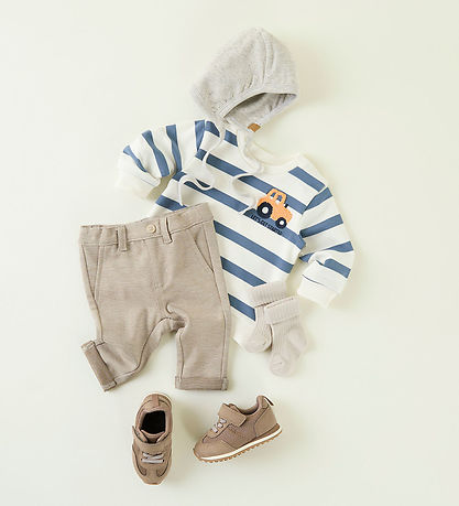 Name It Sweatshirt - NbmBevo - China Blue w. Stripes/Tractor
