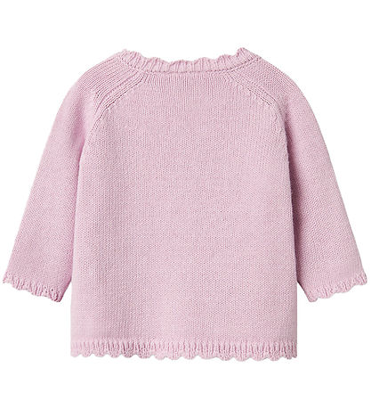 Name It Cardigan - Knitted - NbfBilili - Winsome Orchid w. Flowe
