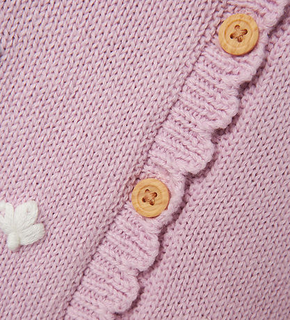 Name It Cardigan - Knitted - NbfBilili - Winsome Orchid w. Flowe
