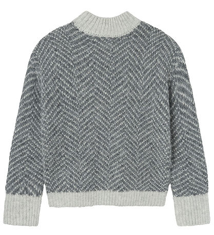 LMTD Blússa - Prjónað - NlfNildes - Dark Grey Melange/Light Grey