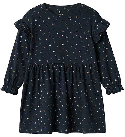 Name It Kleid - Rib - NmfBebeth - Navy Blazer m. Kirsche