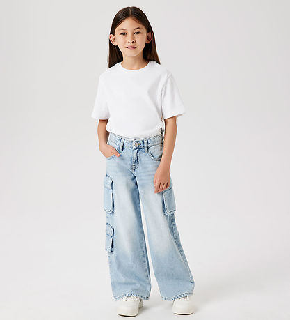 Name It Jeans - Wide - Noos - NkfBella - Light Blue Bleached Den