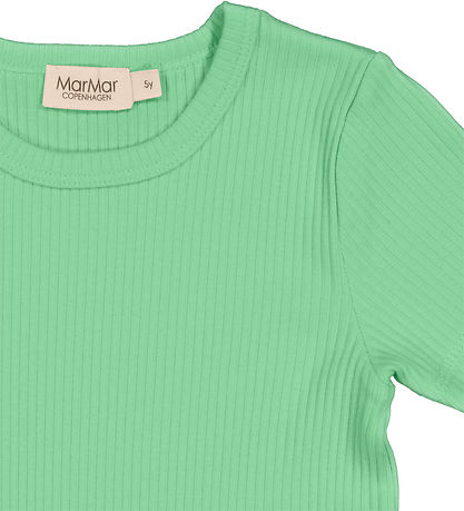 MarMar T-shirt - Rib - Modal - Plain - Cale Green