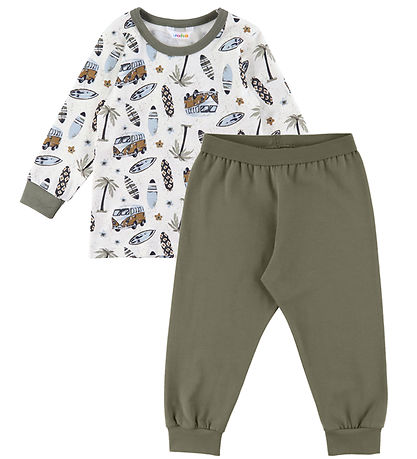 Joha Pyjama Set - Off White w. Print