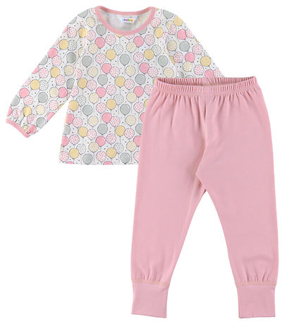 Joha Pyjamasetti - Vaaleanpunainen M. Ilmapallot
