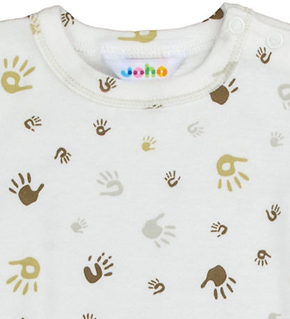 Joha Bodysuit k/æ - Off White w. Print