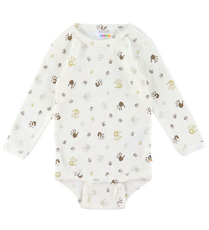 Joha Bodysuit L/æ - Off White w. Print