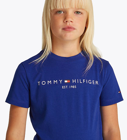 Tommy Hilfiger Stuttermabolur - Corp Lógó - Wedge Blue