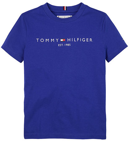 Tommy Hilfiger Stuttermabolur - Corp Lógó - Wedge Blue