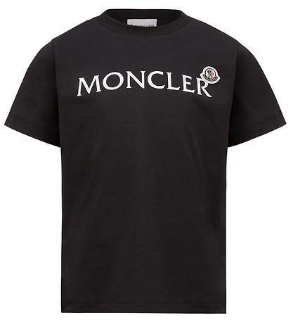 Moncler Stuttermabolur - Svart M. Hvítur